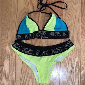 Adorable Neon bikini set!